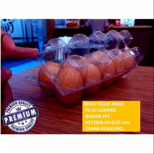 Mika telor isi 10 egg tray telur packaging telor tray mika telur