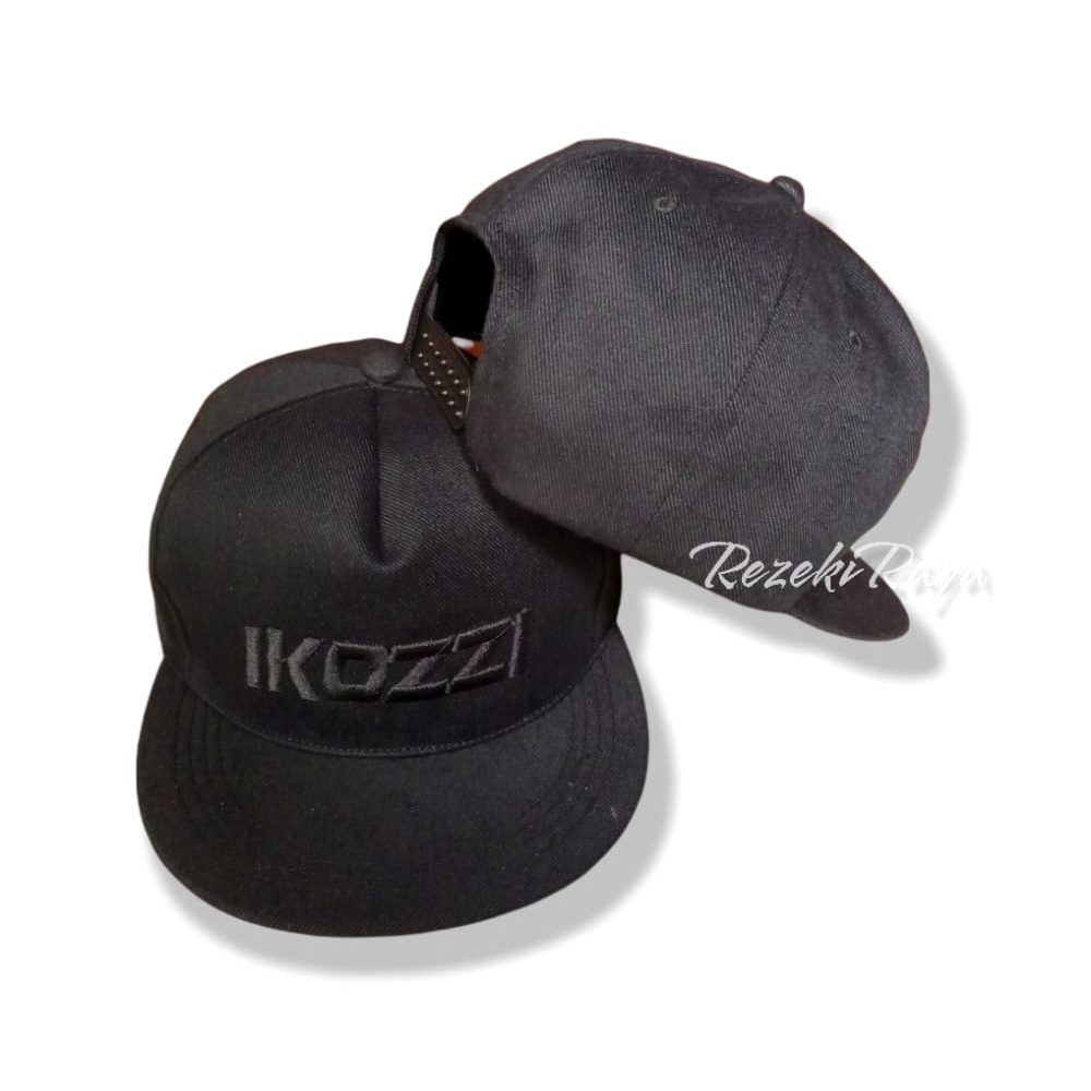 Topi Snapback Bordir HITAM Distro Topi Laki Laki TERMURAH