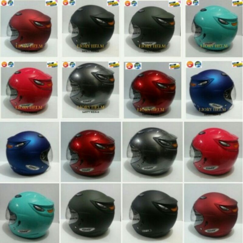 HELM SNI PRIA WANITA CEWEK COWOK DEWASA COUPLE ELEGANT GMT CENTRO DOUBLE VISOR ORIGINAL HALF FACE