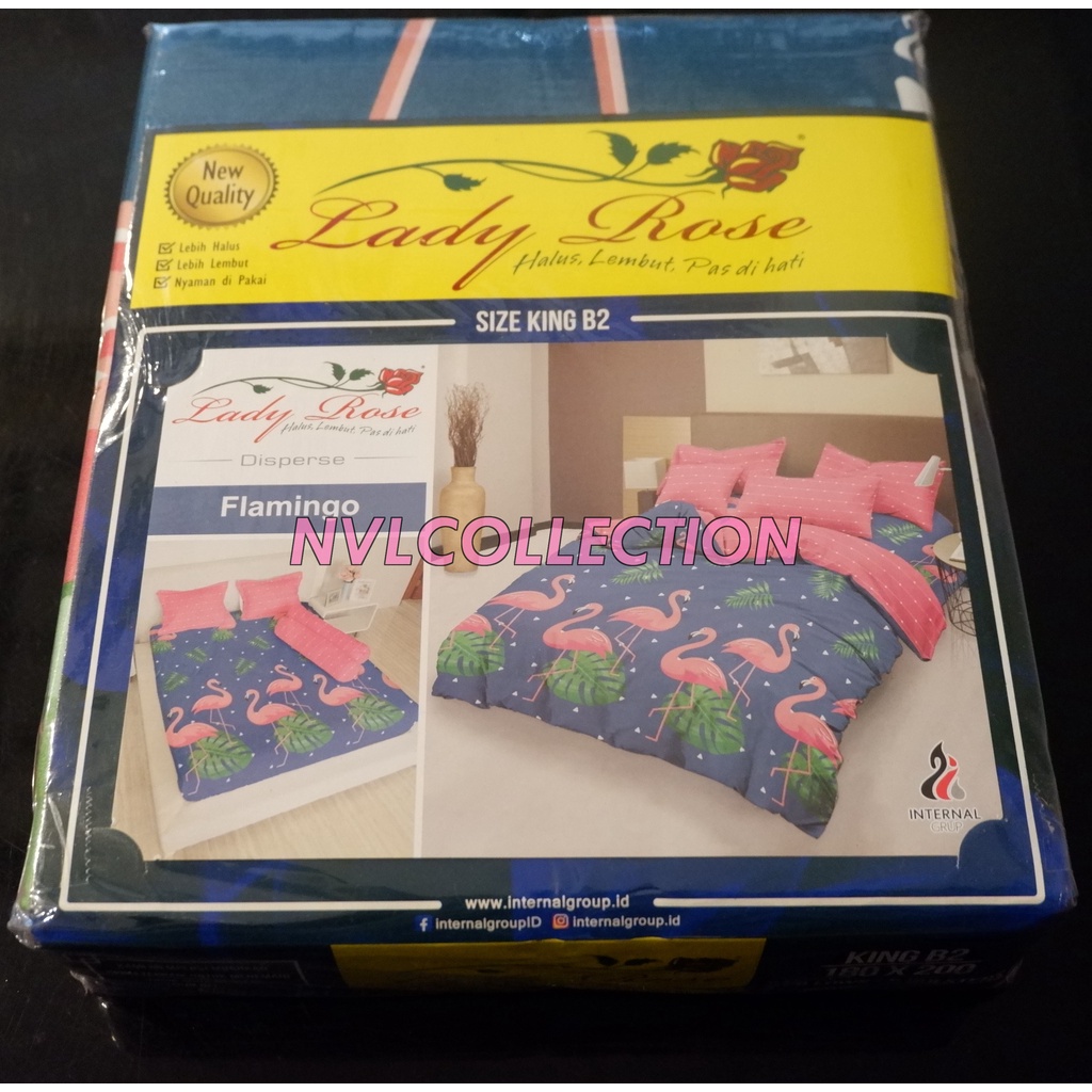 Sprei Lady Rose King B2 180x200 FLAMINGO