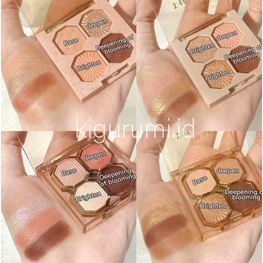 DIKALU Korean Eyeshadow Mini Jewerly Matte Pallete 4 Warna Waterproof XX050