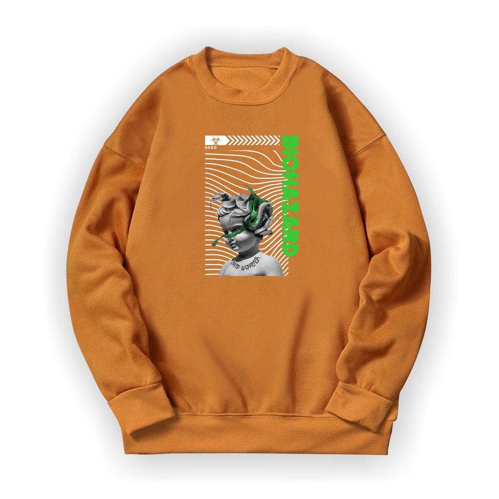 BIOHAZARD Sweatshirt Basic II Sweater Crewneck BIOHAZARD Sz M-XL ( Pria &amp; Wanita )
