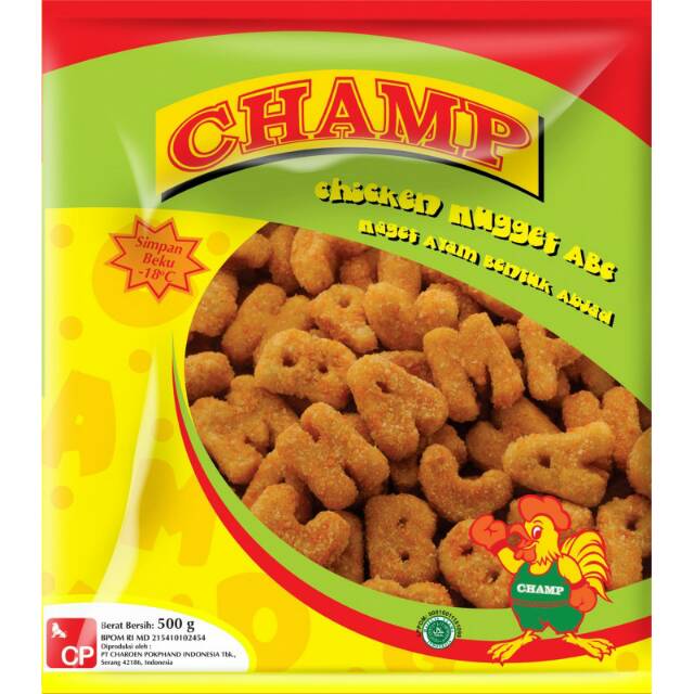 

CHAMP Nugget abc 500gr - Chicken Nuget Bentuk Abcd Ayam Olahan