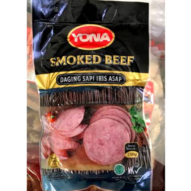 

Yona Smoked Beef 250GR Daging Sapi Asap Irisan Frozenfood