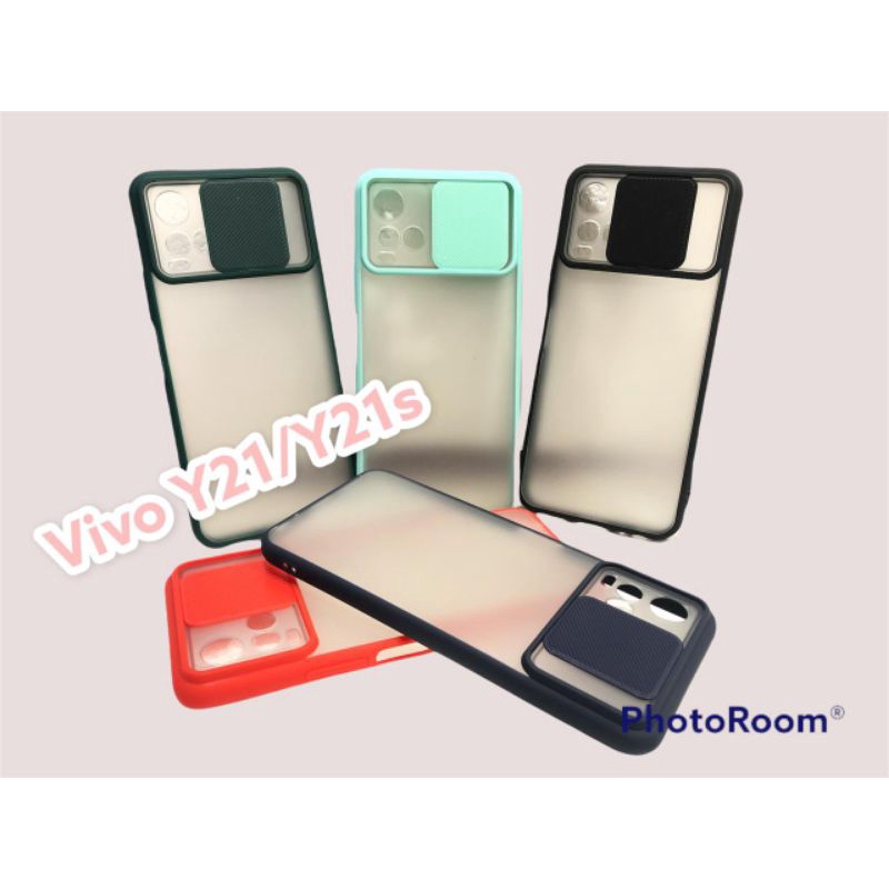 0VIVO Y21/Y21S/SOFT CASE DOVE PENUTUP CAMERA SLIDING KAMERA
