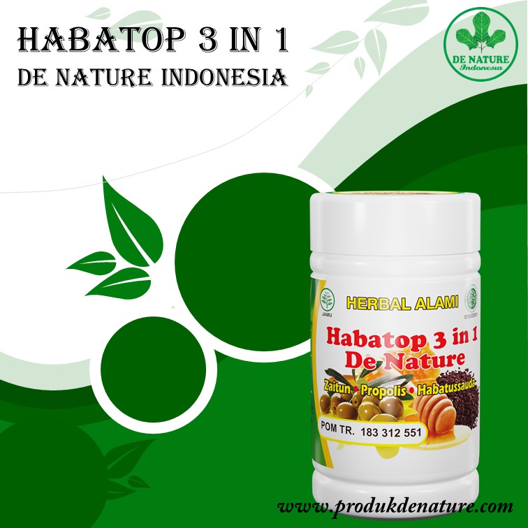 Obat Habatop 3 IN 1 De Nature Indonesia Original - Obat Asam Urat Encok Asam Lambung Naik
