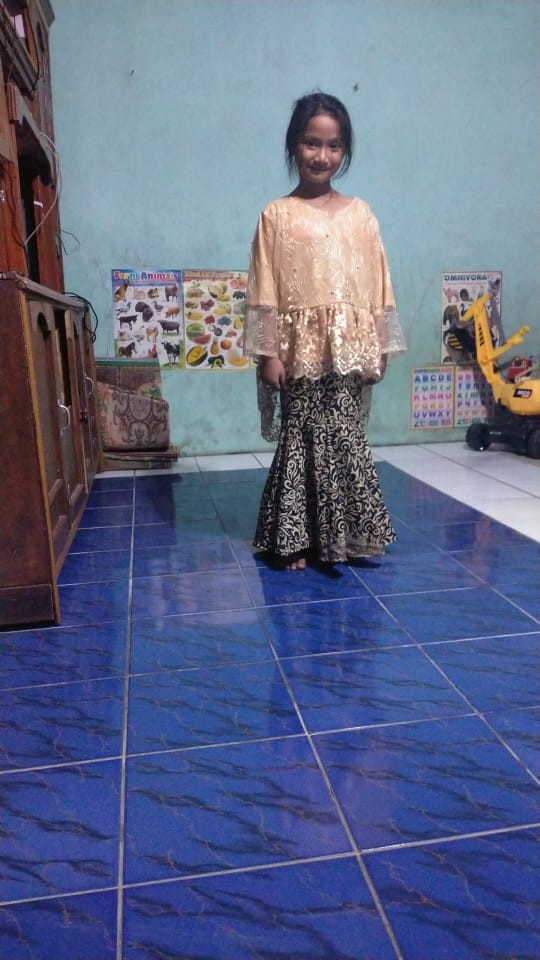 Wm>couple Batik Cacing Gold / Couple Kamboja Gold / Couple Keluarga/ Rok Plisket