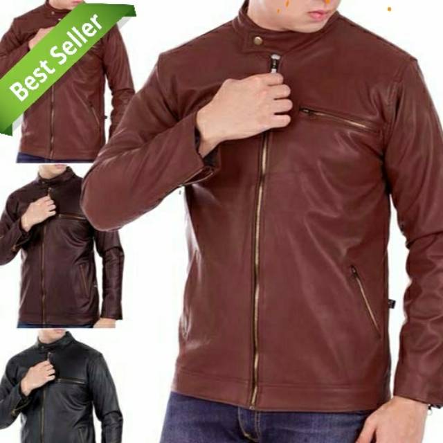 PREMiUM Jaket Kulit PriaDomba Asli Garut Casual Original Leather Jacket Men