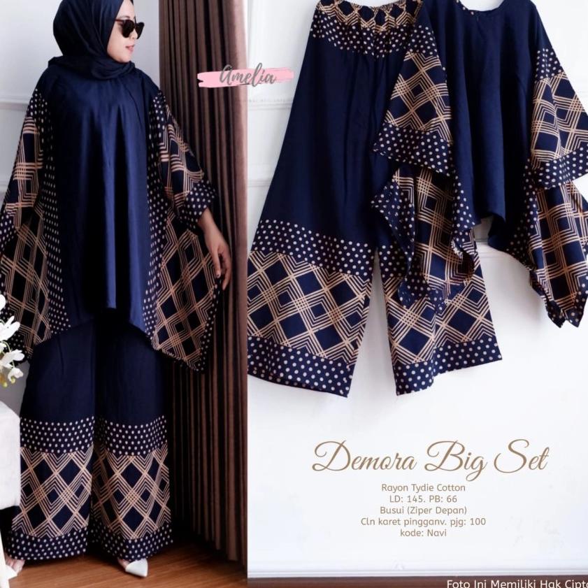 Best Seller Setelan Demora Big Set Jumbo Set Waka Waka Rayon Jumbo LD 140 One Set Jumbo Rayon Busui 