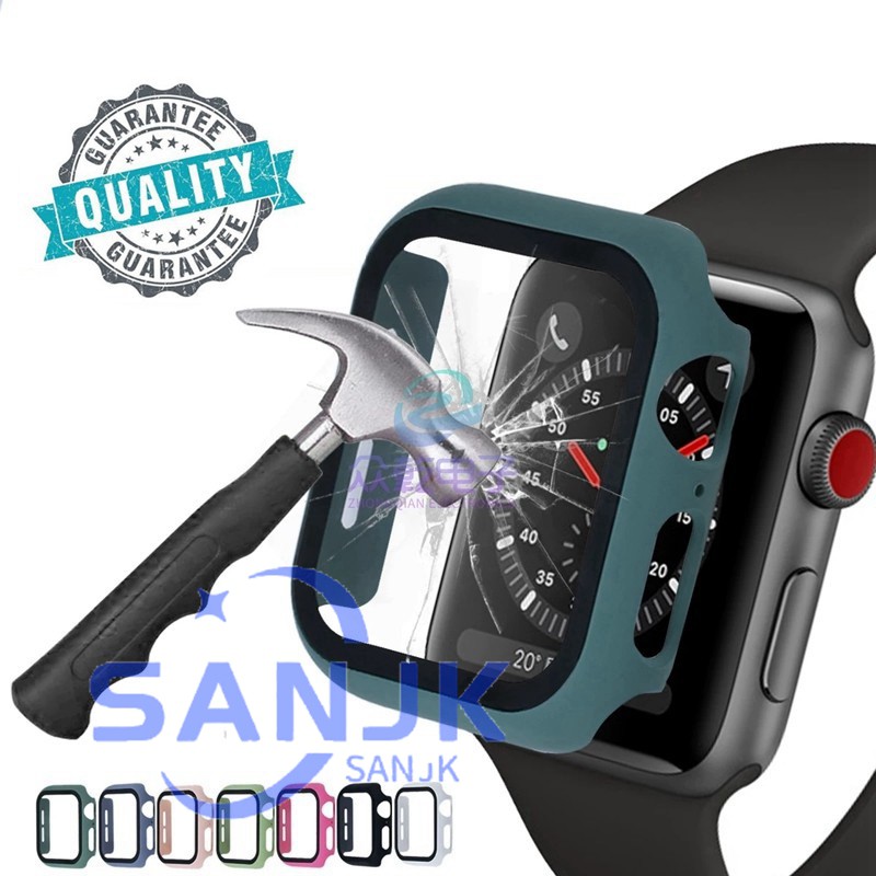 ✅segera di kirim✅Case Apple Watch + Glass Filmuntuk / Apple Watch Series 6 5 4 3 2 1 SE