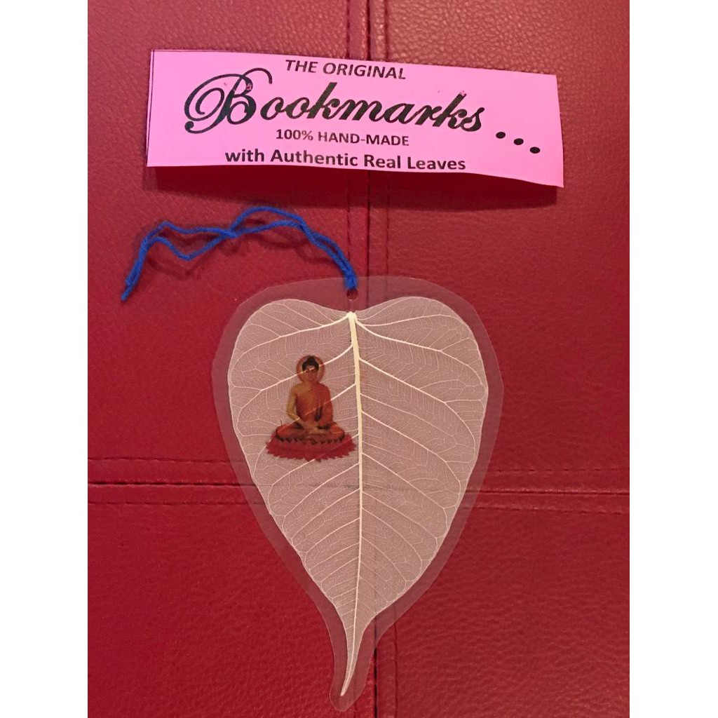 

BOOKMARK (PEMBATAS BUKU) ASLI/ORIGINAL DAUN BODHI HANDMADE ASSORTED