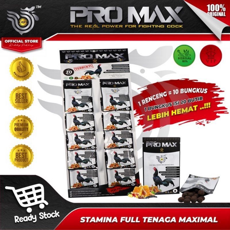 

Pro max jamu ayam 1 renteng isi 10 saset