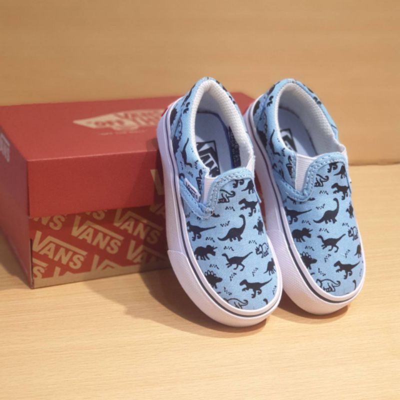 SEPATU SLIP ON ANAK VANS DINO SEPATU ANAK LAKI LAKI SEPATU ANAK PEREMPUAN KADO