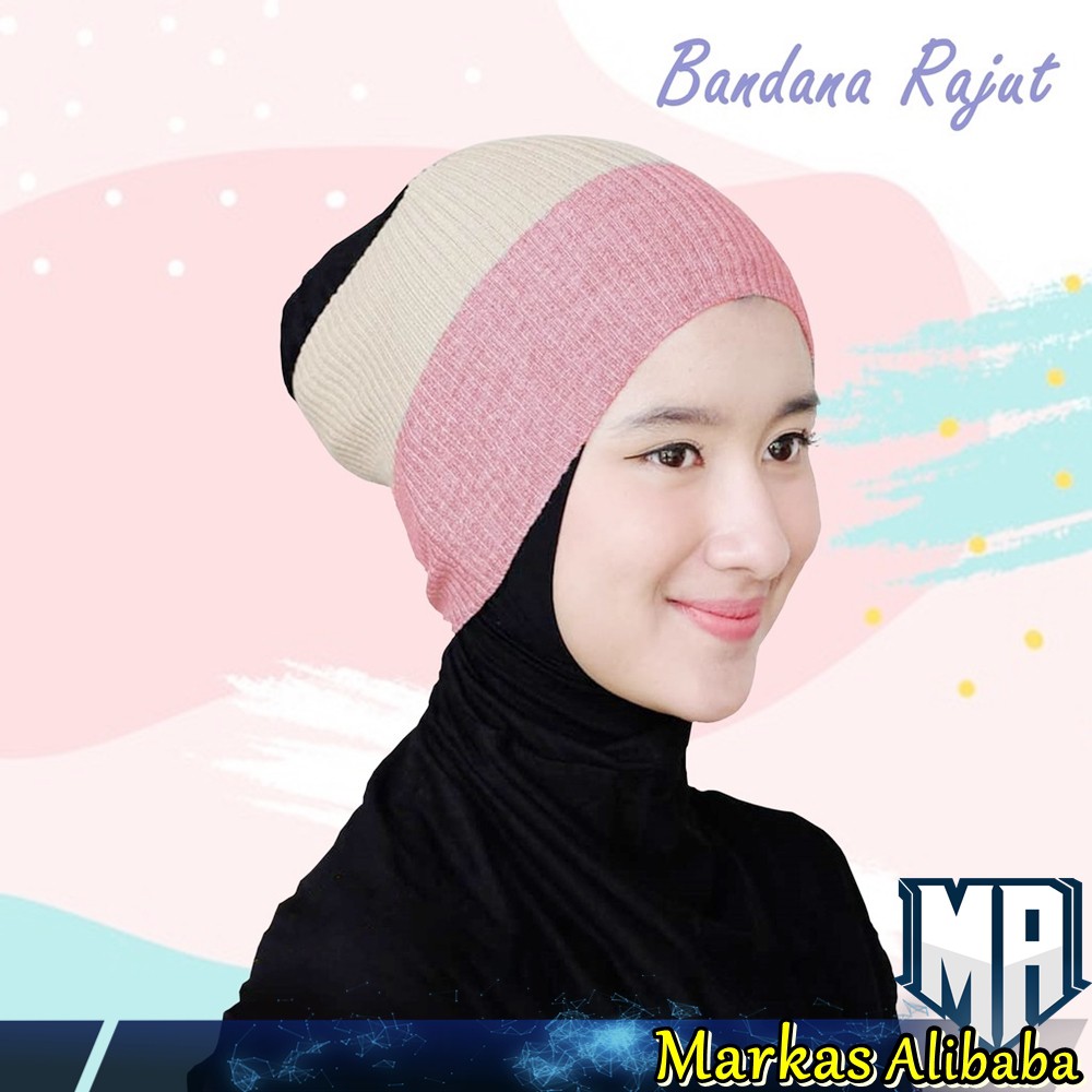 CIPUT RAJUT 2 WARNA / BANDANA RAJUT 2 WARNA / INNER CIPUT RAJUT