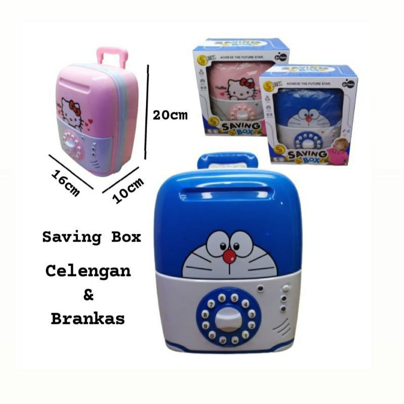 PROMO SAVING BOX / CELENGAN BRANKAS MODEL KOPER HELLO KITTY DORAEMON