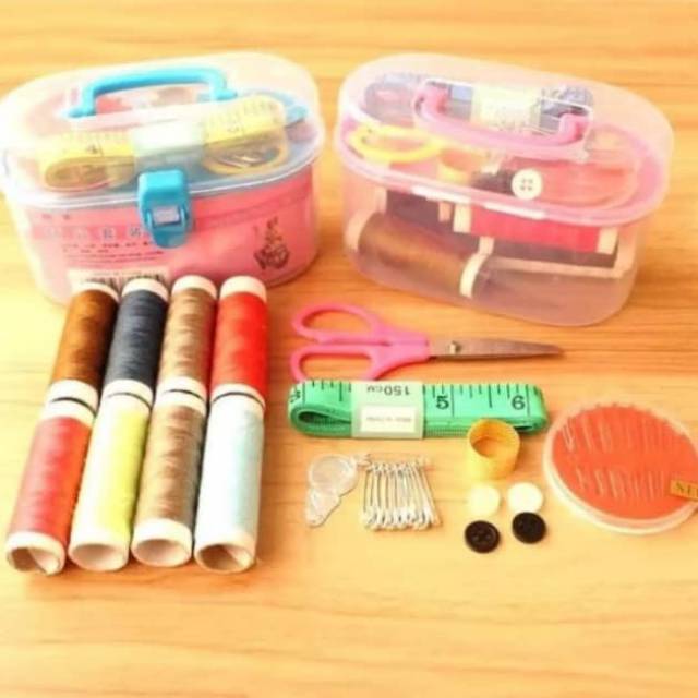 Mesin Jahit Mini Portable 202+Meja BESAR+Sewing Kit FREE jarum mesin