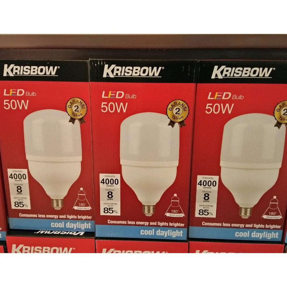 Jual Krisbow Bohlam Lampu Led 50 Watt Putih Cool Daylight Shopee