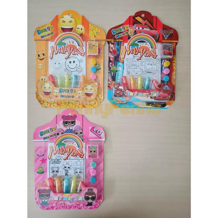 

Art / Study Set Mewarnai, Lem Glitter , Stempel Model Karakter
