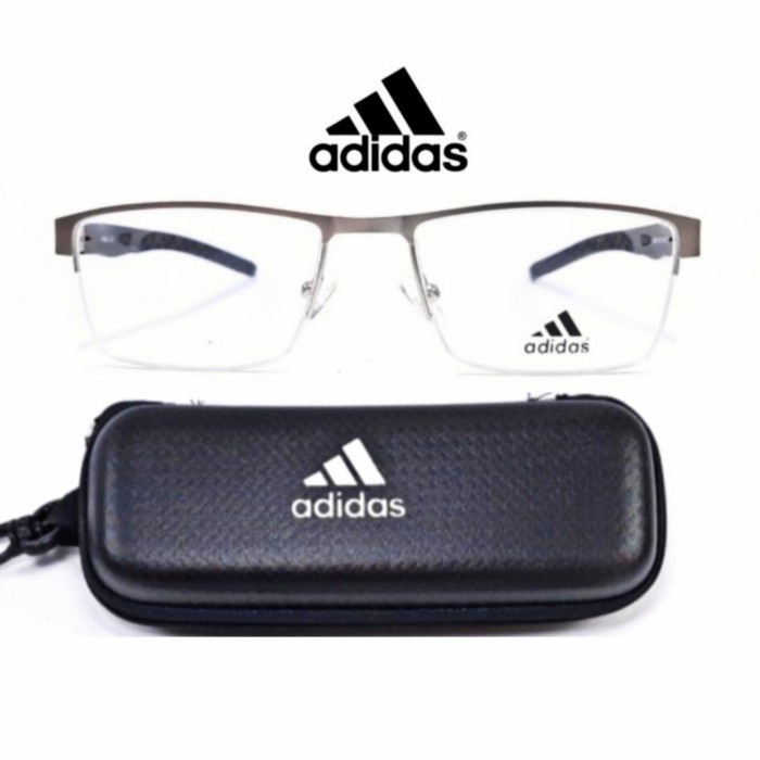 Kacamata Minus Pria - Kacamata Frame Minus Pria Titanium Adidas S53 Silver - Elegan Sporty