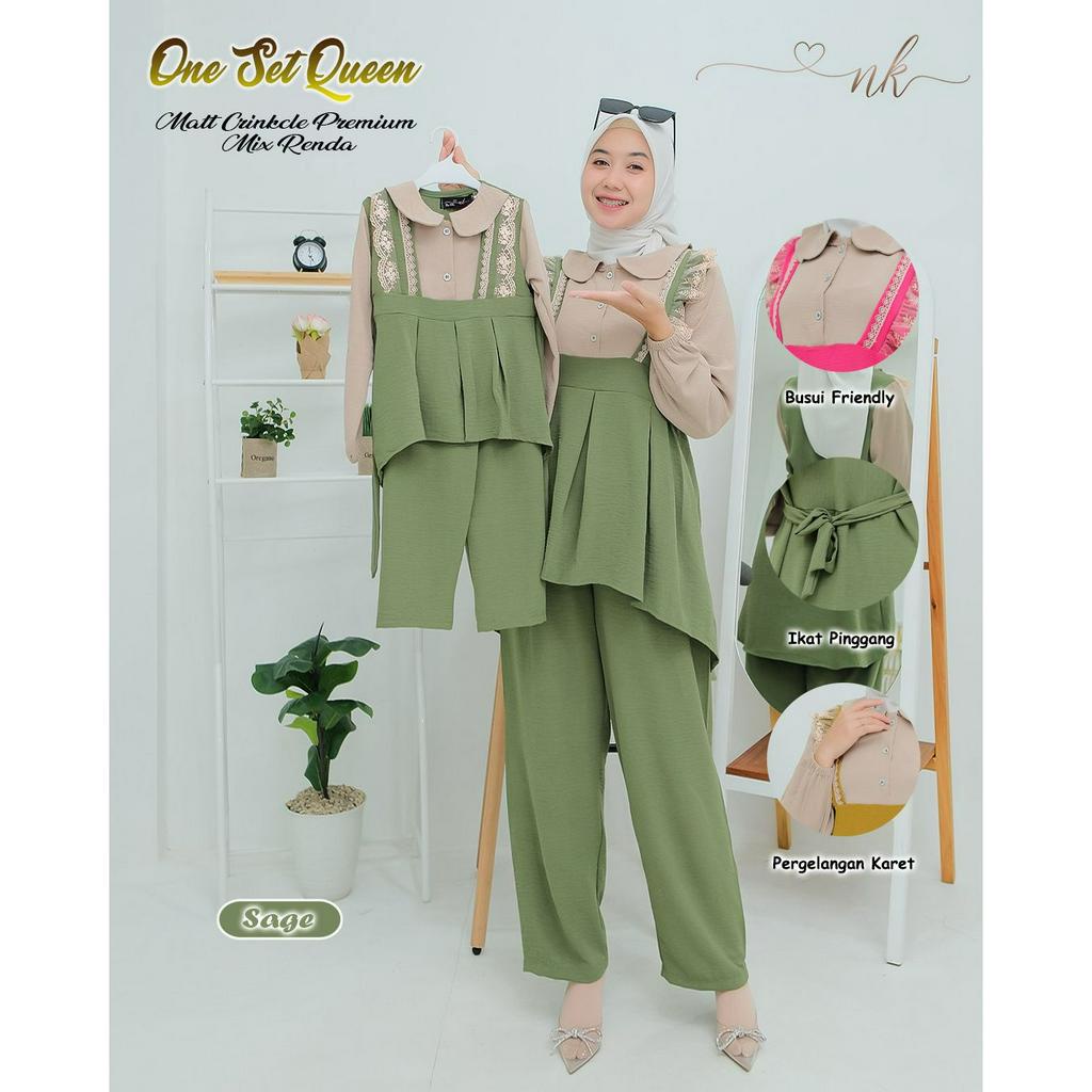 SETCEL QUEEN ORI NK FASHION , ONESET QUEEN N FASHION , SETELAN IBU DAN ANAK, SETCEL COUPLE