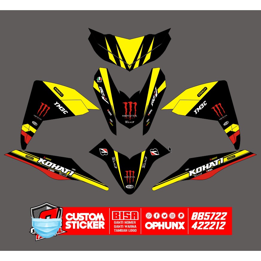 Stiker Decal YAMAHA MIO M3 125 MIO Z MIO Smile Mio OLD Mio J Mio Soul Mio GT Sticker Variasi Motor (