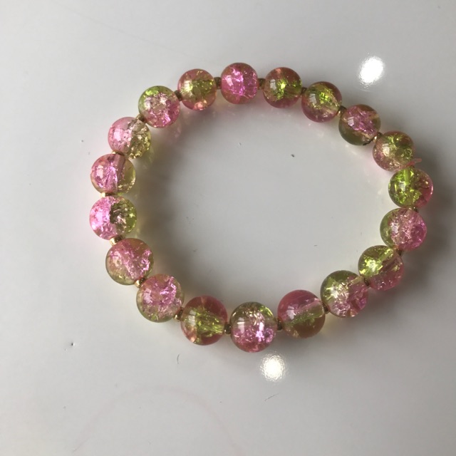 Gelang Perhiasan Aksesoris Wanita Berkualitas DB04 Pink Lime