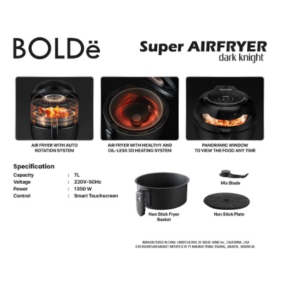 Bolde Super Air Fryer Dark Knight