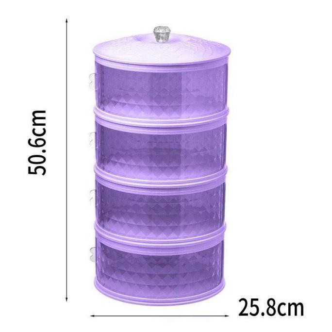 Produk Unggulan Tudung Saji 4 Susun Warna Ungu - Ungu Diskon