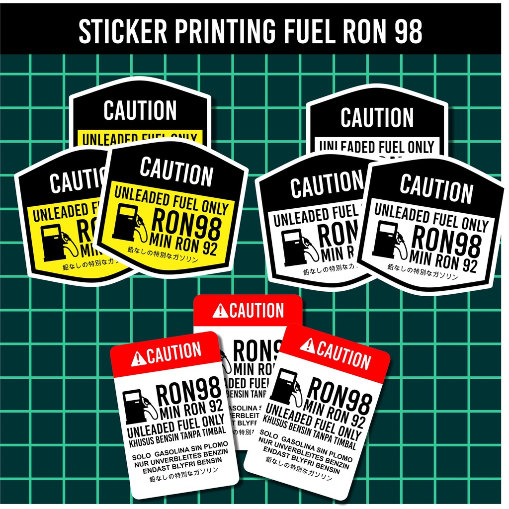 

JP Store STICKER PRINTING FURL RON 98 - STIKER PERINGATAN RON99 ANTI AIR