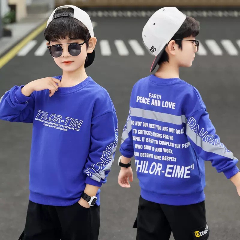 AMSPRO Baju Anak Laki Laki Lengan Panjang Atasan Anak Laki Laki  Sweater anak Kirin