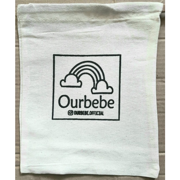 

NEW Pouch Tas Serut Canvas Bag Bohobaby Tambahan Size Small, Medium, Jumbo - Pouch Ourbebe S