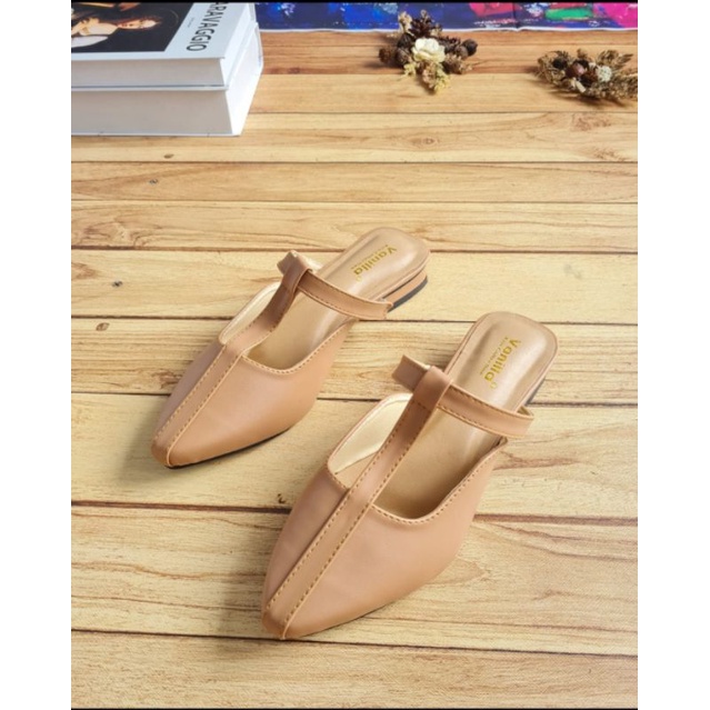 ABBUSHOES BR 07 bapau hak tahu mules virginia 3cm