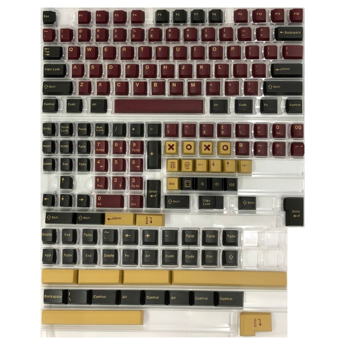 KEYCAPS ABS RED SAMURAI CHERRY PROFILE DOUBLE SHOT MECHANICAL KEYBOARD