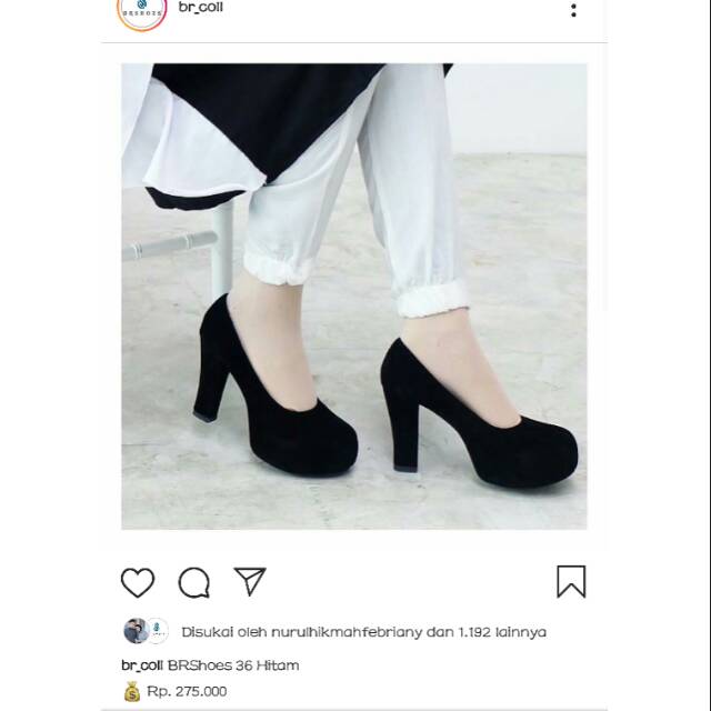 BR SHOES 36 HITAM HAK 5CM/SEPATU KONDANGAN/SEPATU WANITA/SEPATU HAK/SEPATU