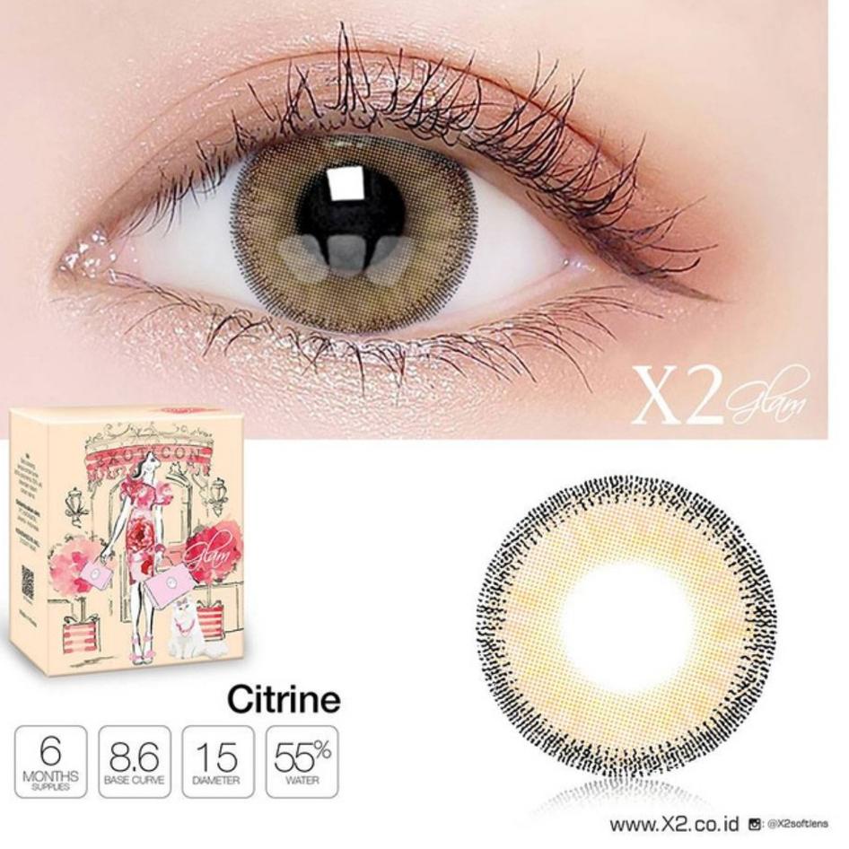 SOFTLENS X2 GLAM CITRINE MINUS -0.50 s/d -10.00 / X2 GLAM