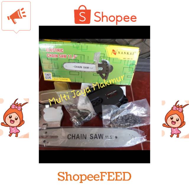 Mini Chainsaw Mesin Gerinda Potong Kayu / Adaptor Chainsaw