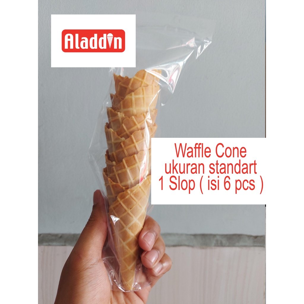 

Waffle Cone Ice Cream ukuran standar 1 pack ( isi 6 )