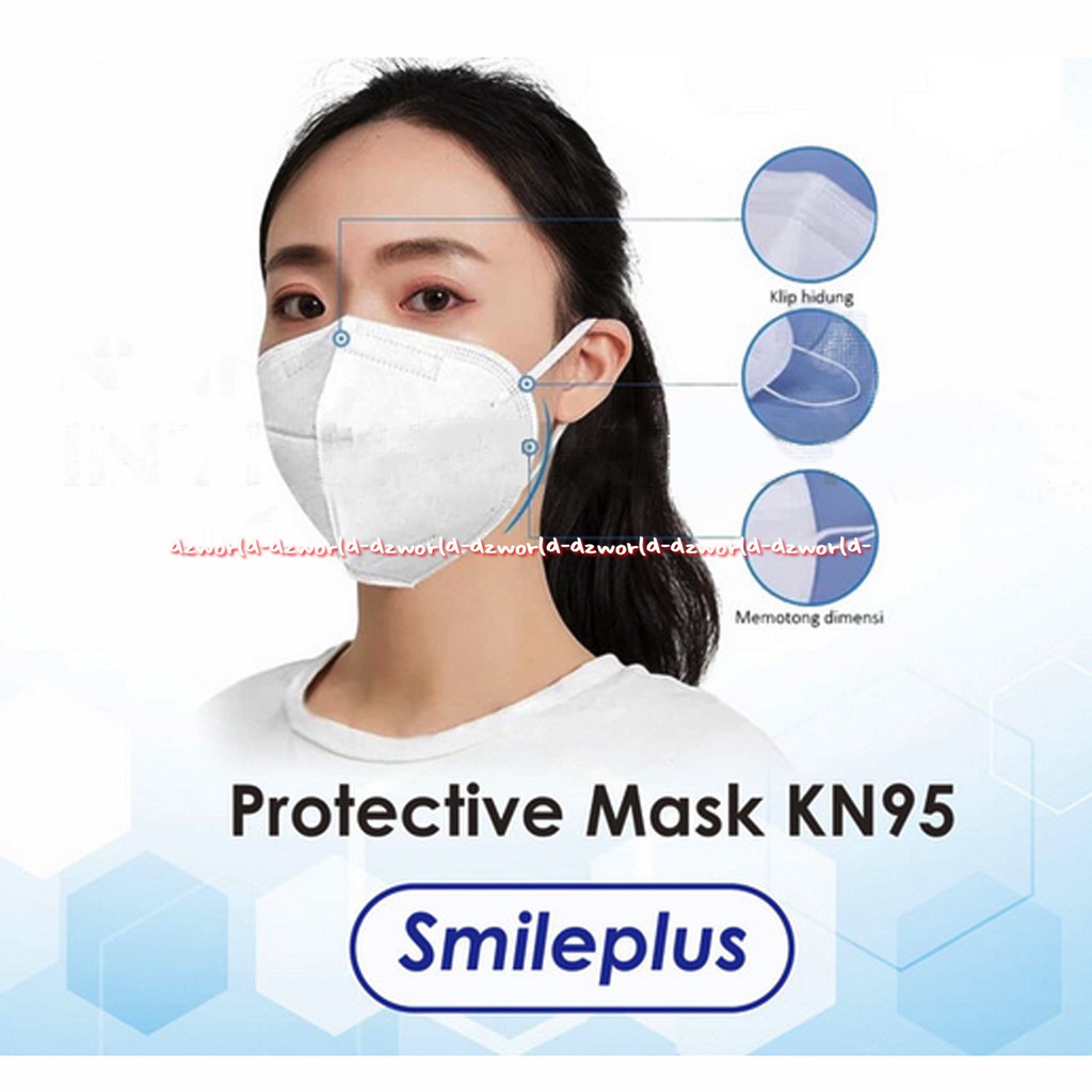 KN95 Protective Mask 10Pcs Smileplus Masker Anti Virus Anti Spray