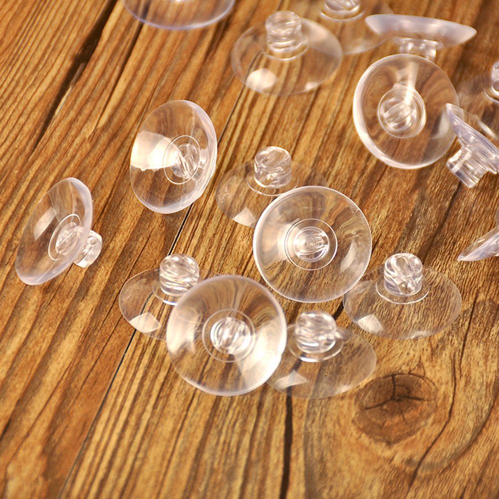 POPULAR 25PCS Organize Suction Cup Rails Clear Plastic Sucker Pad New Storage Rubber Home Hook