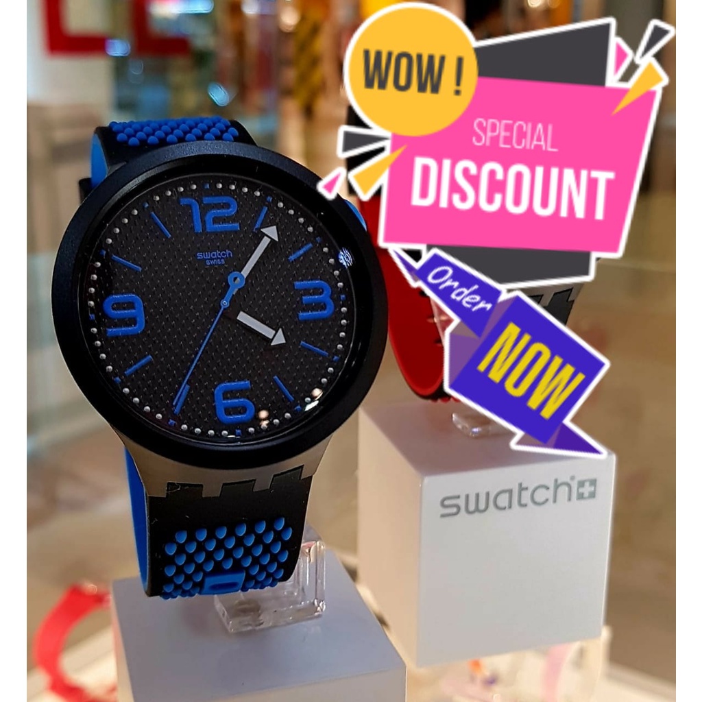 JAM TANGAN SWATCH SO27B101 BIG BOLD BBBLUE ORIGINAL GARANSI RESMI