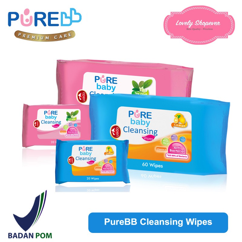 Pure Cleansing Wipes (20 Wipes)