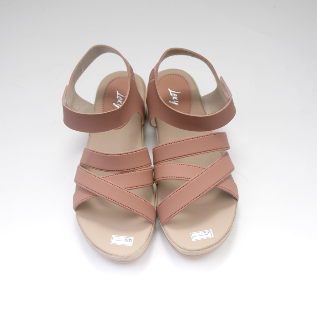 Lexy FREYA Sandal Wanita Wedges Tali Silang Line 10