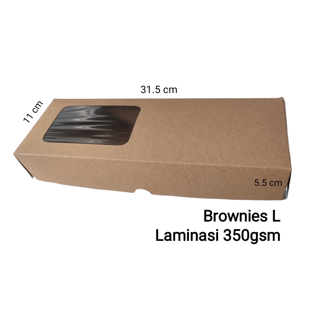 box craft BROWNIES SMALL/MEDIUM/M_KECIL/LARGE/L_KECIL WINDOW dus kertas coklat LAMINASI DOFF box kraft