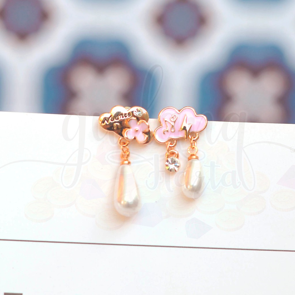 Anting Stud Flower Cloud and Raining Pearl Unik Simple GH 203260