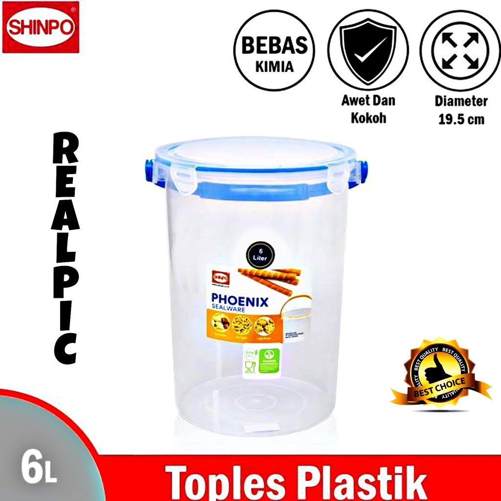 ( BISA COD ) PROMO Shinpo SIP-606 Phoenix Series / Toples Plastik Polos / Tempat Cemilan / Food Storage / Wadah Makanan