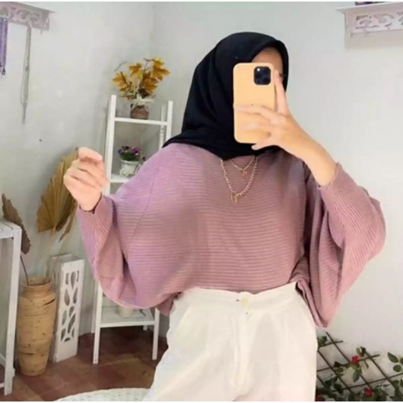 SWEATER | LASPERAL RAJUT BATWING /BLUSE WANITA RAJUT //ATASAN WANITA /BAJU KELELAWAR PREMIUM/BAJU RAJUT PREMIUM