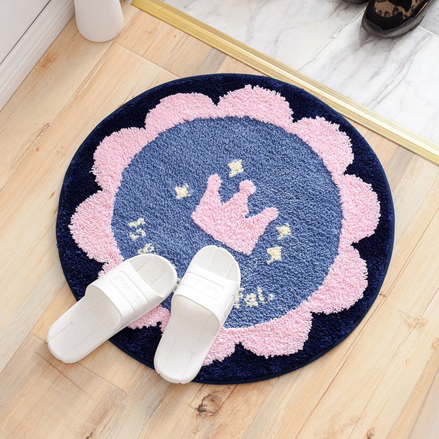 Karpet  Bulat Bulu Rasfur Modern Khas Barat Diameter 60cm