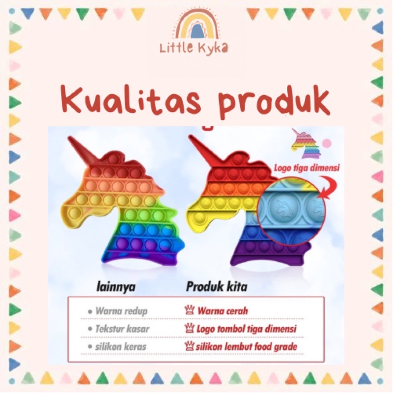 Pop it premium bubble emboss fidget anti stress timbul silicone viral tik tok mainan anak tebel high quality-3