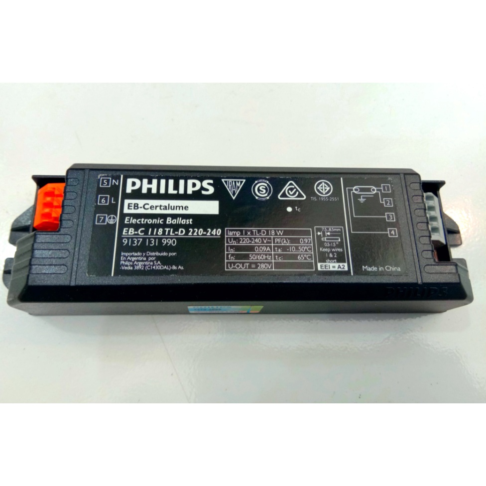 TRAFO PHILIPS EB-C 18W - ELECTRONIC BALLAST PHILIPS