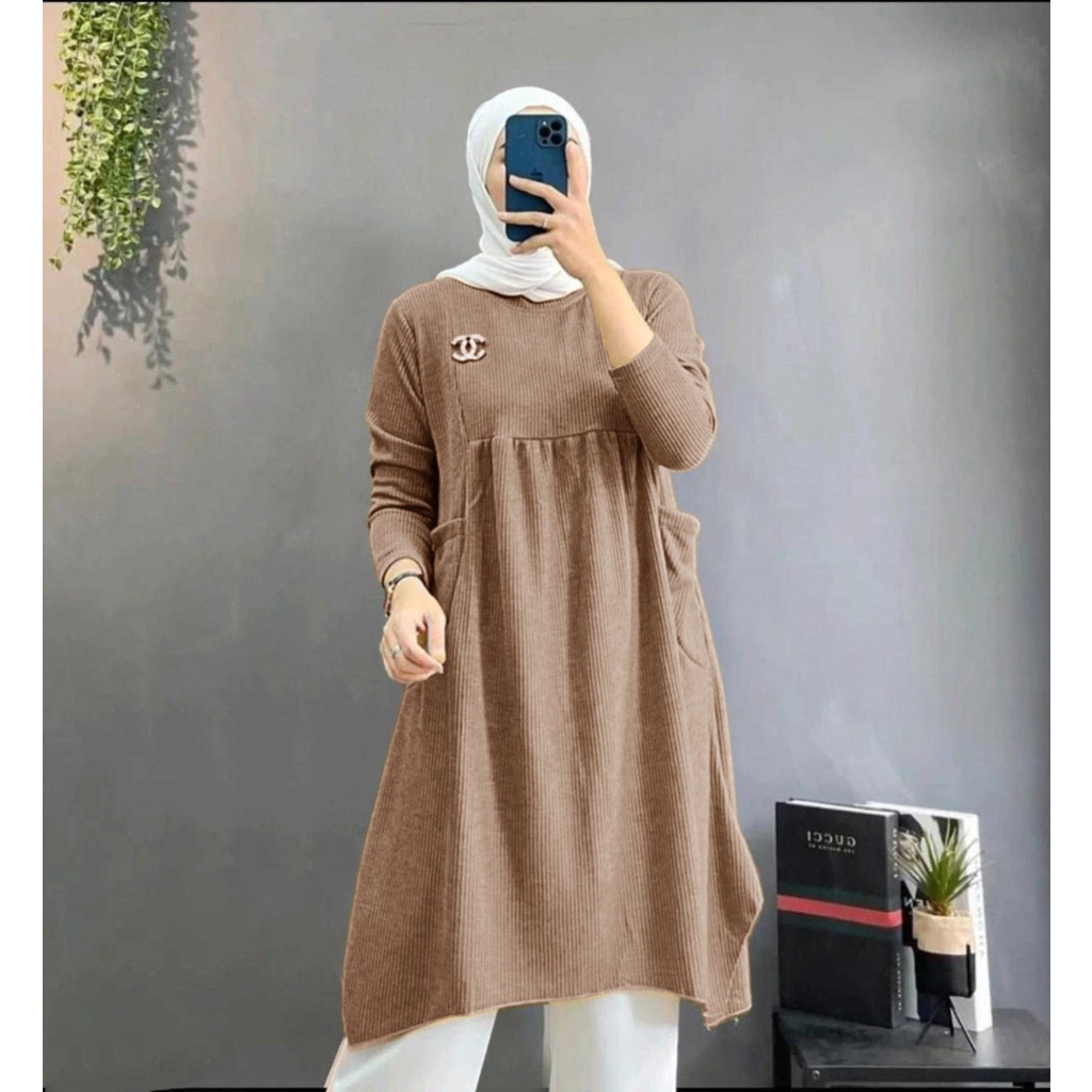 O2 Fashion / Madly tunik / tunik knit premium bahan halus dan adem